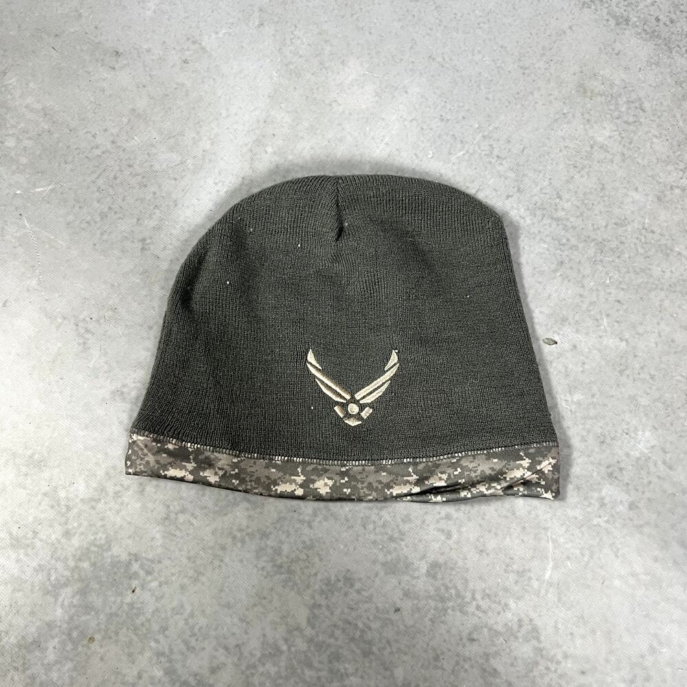 U.S. Air Force Reversible Beanie Embroidered Silver Wing Camouflage Pattern OS